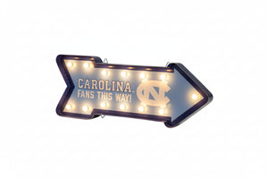 North Carolina Tar Heels Corrugated Arrow Sign