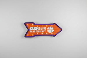 Clemson Tigers Corrugated Arrow Sign