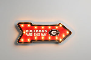 Georgia Bulldogs Corrugated Arrow Sign