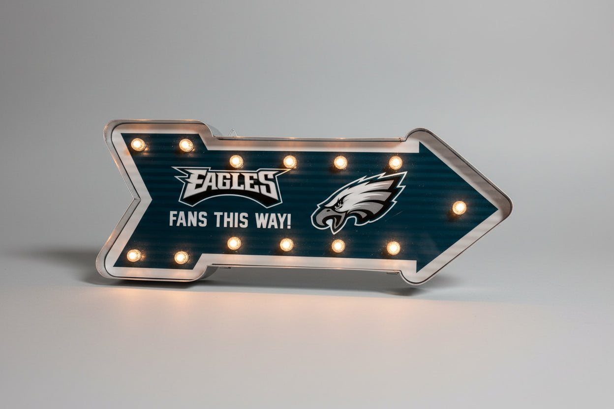 Philadelphia Eagles Corrugated Arrow Sign