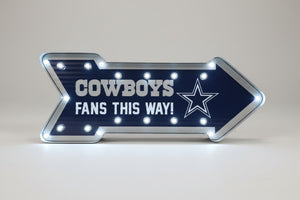Dallas Cowboys Corrugated Arrow Sign