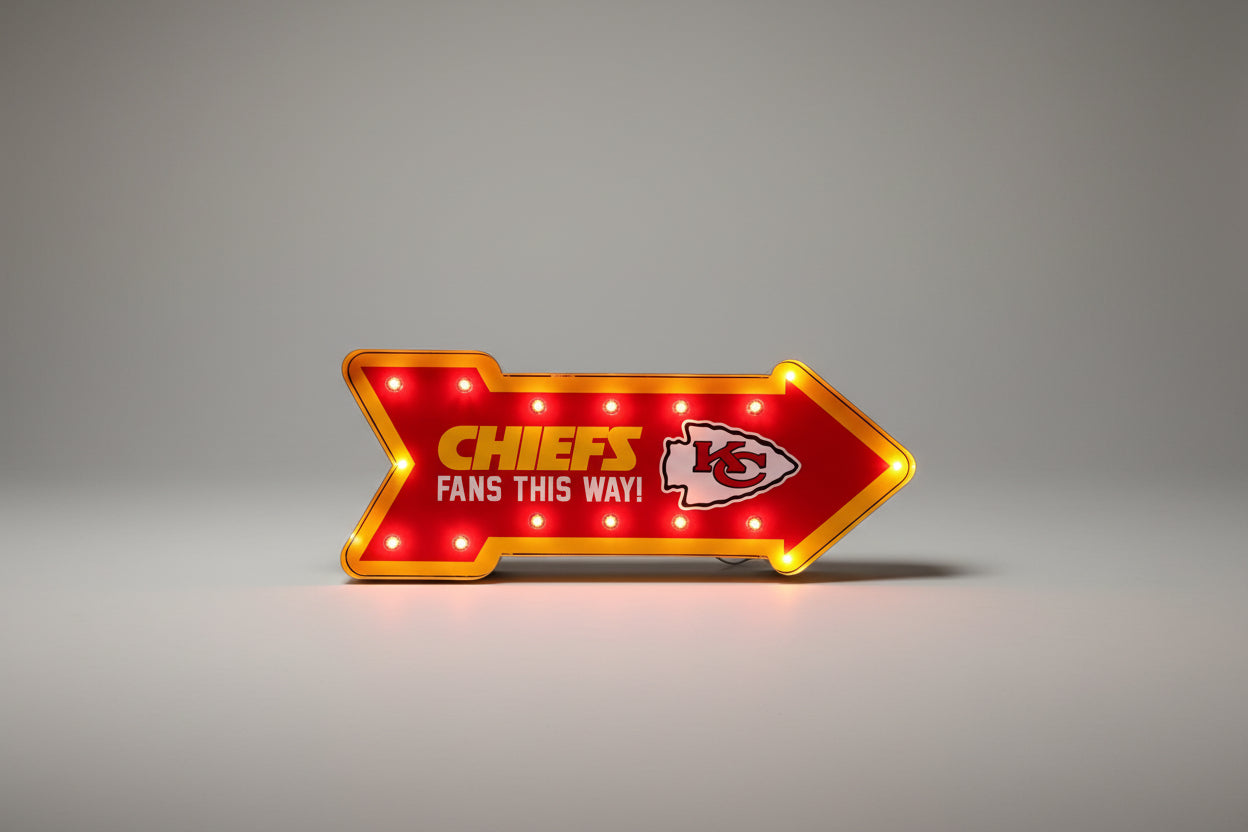 Kansas City Chiefs Corrugated Arrow Sign