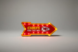Kansas City Chiefs Corrugated Arrow Sign