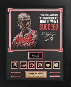 Chicago Bulls Michael Jordan “Succeed” Ring Frames