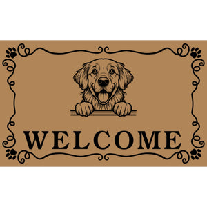 Personalized Dog Family Welcome Coir Mat – 1 Dog
