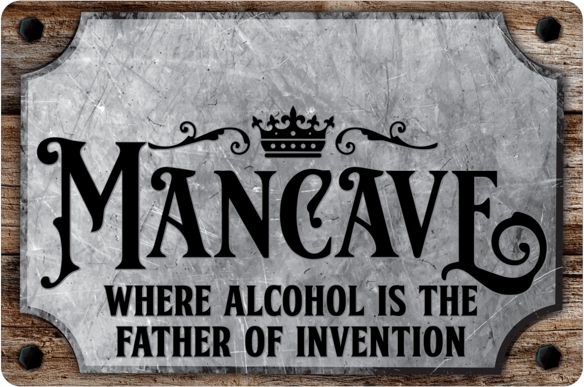 Personalized Mancave Metal Sign – Custom Name Garage Bar Decor
