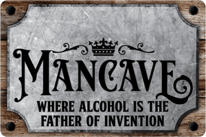Personalized Mancave Metal Sign – Custom Name Garage Bar Decor