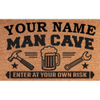 Personalized Man Cave Coir Mat
