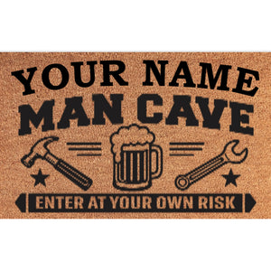 Personalized Man Cave Coir Mat