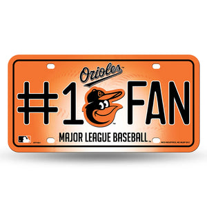Baltimore Orioles #1 Fan Metal Car Tag