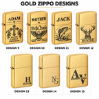 Personalized Gold Zippo Lighter – Custom Engraved