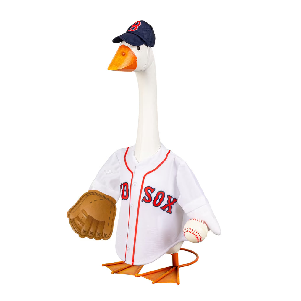 Boston Red Sox Game Day Goose Outfit – Baseball Jersey for Porch/Lawn Goose Statue
