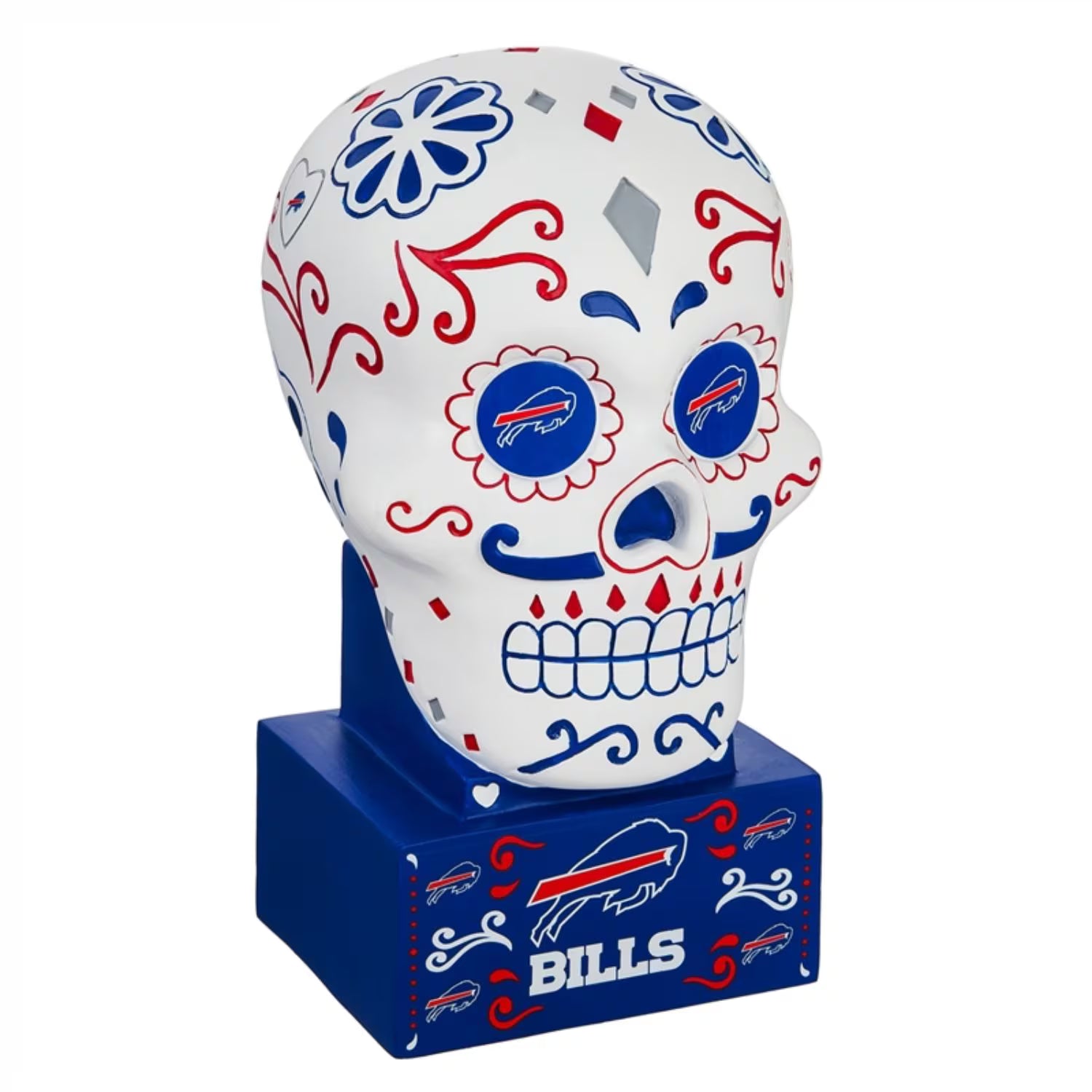 Buffalo Bills Sugar Skull Statue