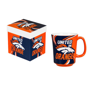 Denver Broncos 14oz Ceramic Mug with Matching Box