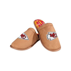 Kansas City Chiefs Brown Suede Slippers