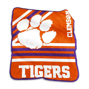 Clemson Tigers Raschel Throw Blanket