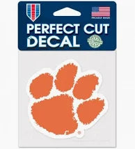 Clemson Tigers Perfect Cut Color Decal 4" X 4"