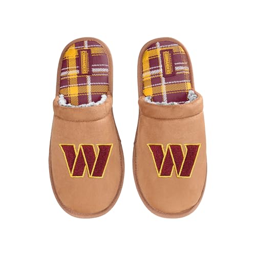 Washington Commanders Brown Suede Slippers