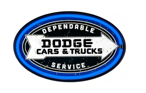 Dodge Oval LED Bar Rope Sign