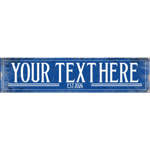 Vintage Stripe Street Sign – Distressed Wall Decor