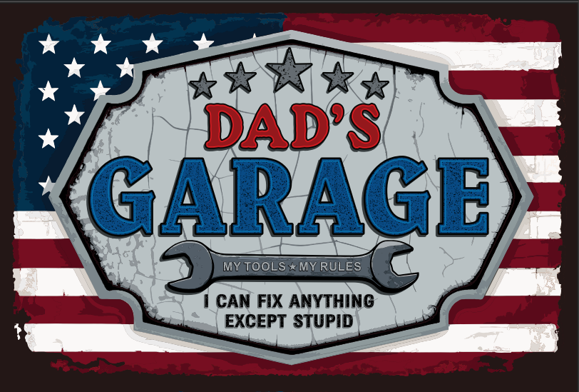 Dad's Garage USA Flag