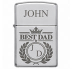 Personalized High Polish Chrome Zippo Lighter – Custom Engraved