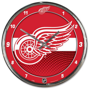 Detroit Red Wings Chrome Clocks