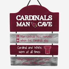 Arizona Cardinals Man Cave Rules Wood Sign