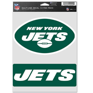 New York Jets Sports Multi Used Decal 2 Fan Pack
