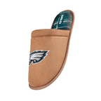 Philadelphia Eagles Brown Suede Slippers