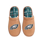 Philadelphia Eagles Brown Suede Slippers
