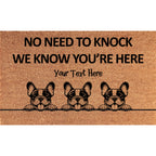 Personalized No Need to Knock Coir Mat – Custom 3 Dogs Doormat