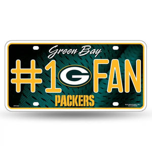 Green Bay Packers #1 Fan Metal Car Tag