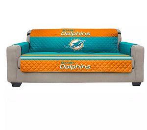 Miami Dolphins Quilted Sofa Protector