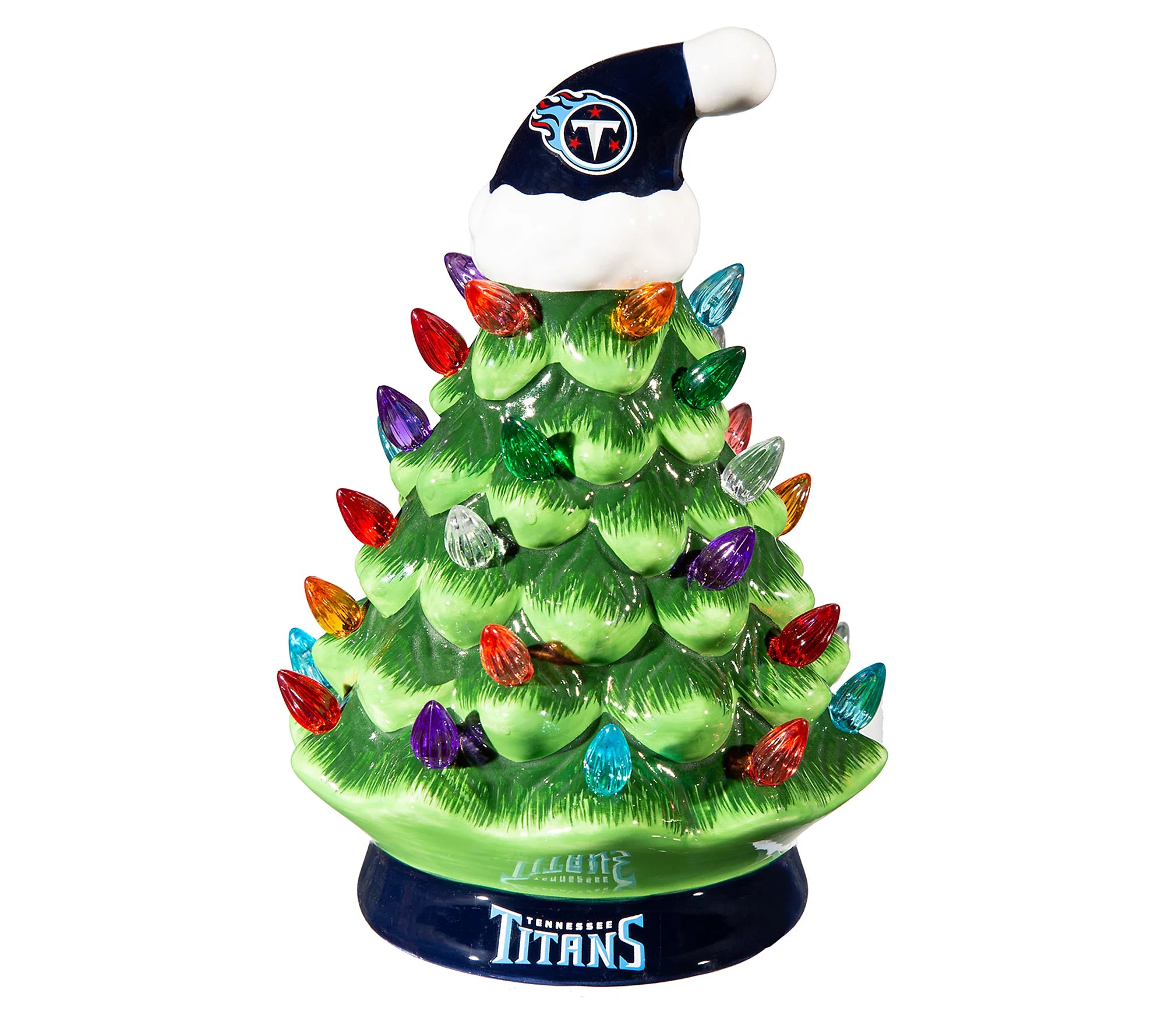 Tennessee Titans LED Ceramic Christmas Tree - 8"