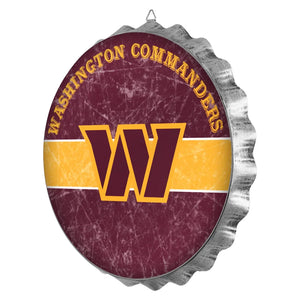 Washington Commanders Distressed Bottle Cap Signs