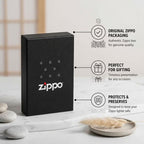 Personalized Navy Blue Matte Zippo Lighter – Custom Engraved