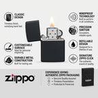 Personalized Navy Blue Matte Zippo Lighter – Custom Engraved