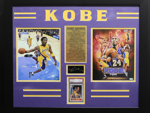 Los Angeles Lakers Kobe Bryant Card Plaque Large Frames