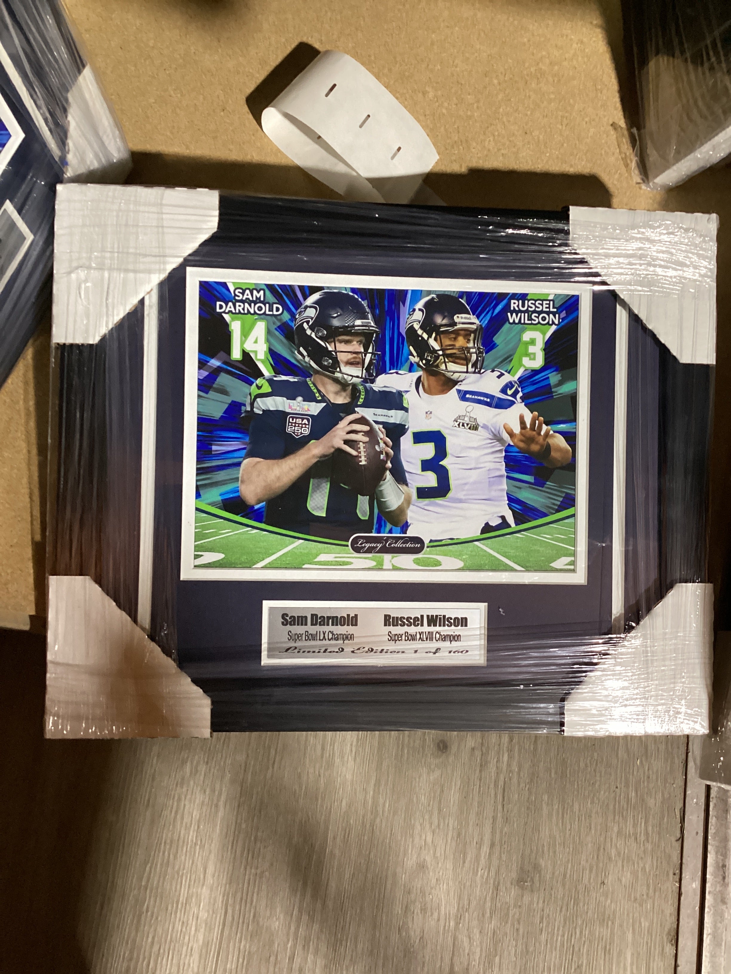 Seattle Seahawks Russell Wilson 3 And Sam Darnold 14 Small Frames