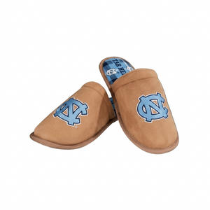 North Carolina Tar Heels Brown Suede Slippers