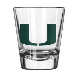 Miami Hurricanes Sports Clear Shot Glass