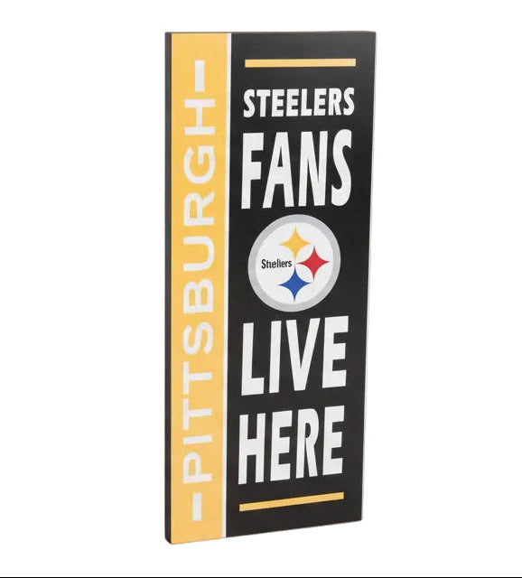Pittsburgh Steelers Fans Live Here Wood Sign