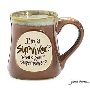 I'm A Survivor Whats Your Superpower Vintage Mug