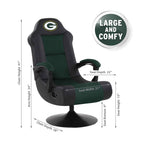 Green Bay Packers Ultra Gaming Chair With Bluetooth Speaker