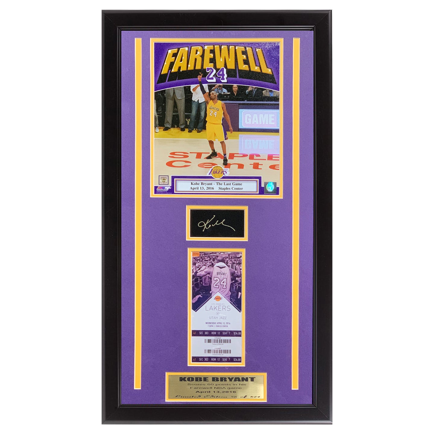 Los Angeles Lakers Kobe Bryant Farewell Medium Frames