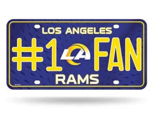 Los Angeles Rams #1 Fan Metal Car Tag