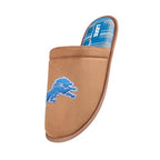 Detroit Lions Brown Suede Slippers