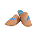 Detroit Lions Brown Suede Slippers