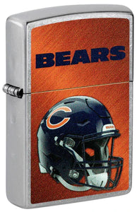 Chicago Bears Helmet Street Chrome Pocket Zippo Lighter
